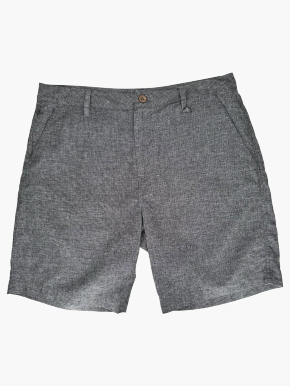 TENTREE Hemp Latitude Regular Fit Mid Rise Shorts - Black/White  - Size 34